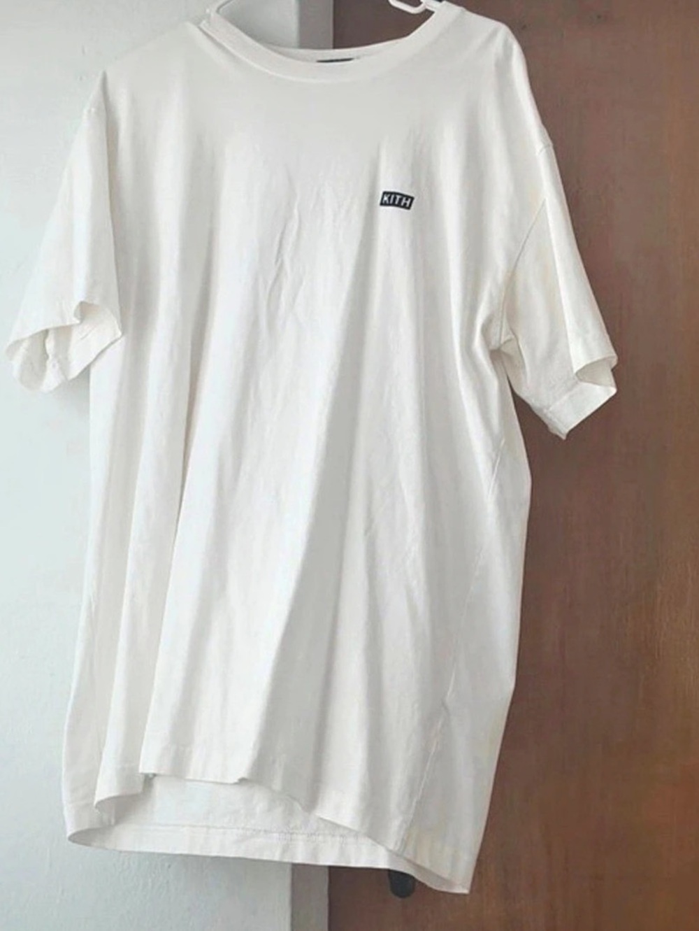 Kith Classic Box Logo Tee Men's White Short Sleeve T-Shirt